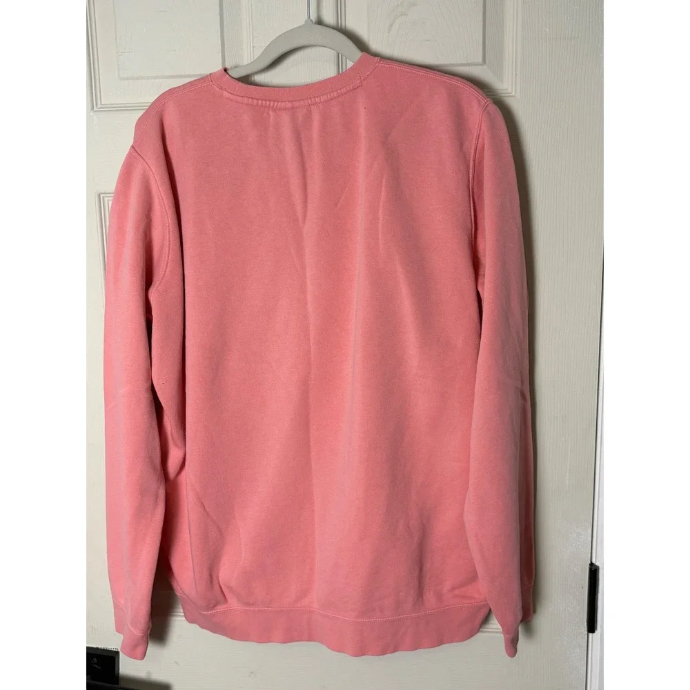 Nike Sportswear Womens XL Crewneck Sweatshirt Coral Pink Fleece Pullover Swoosh